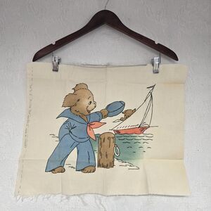 Vintage 50's Vogart Hand Stitched Pillow Topper Retro Baby Boomer Collectable